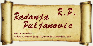 Radonja Puljanović vizit kartica